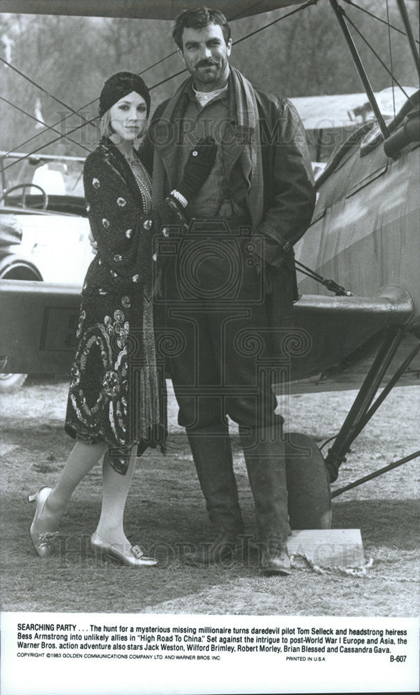 1983 Press Photo Tom Selleck Bess Armstrong Actors High Road China - Historic Images