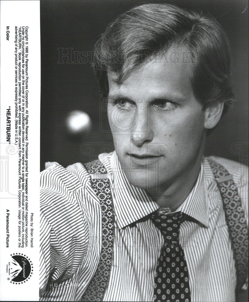 1986 Press Photo Jeff Daniels Actor American Drama Film Movie Heartburn - Historic Images