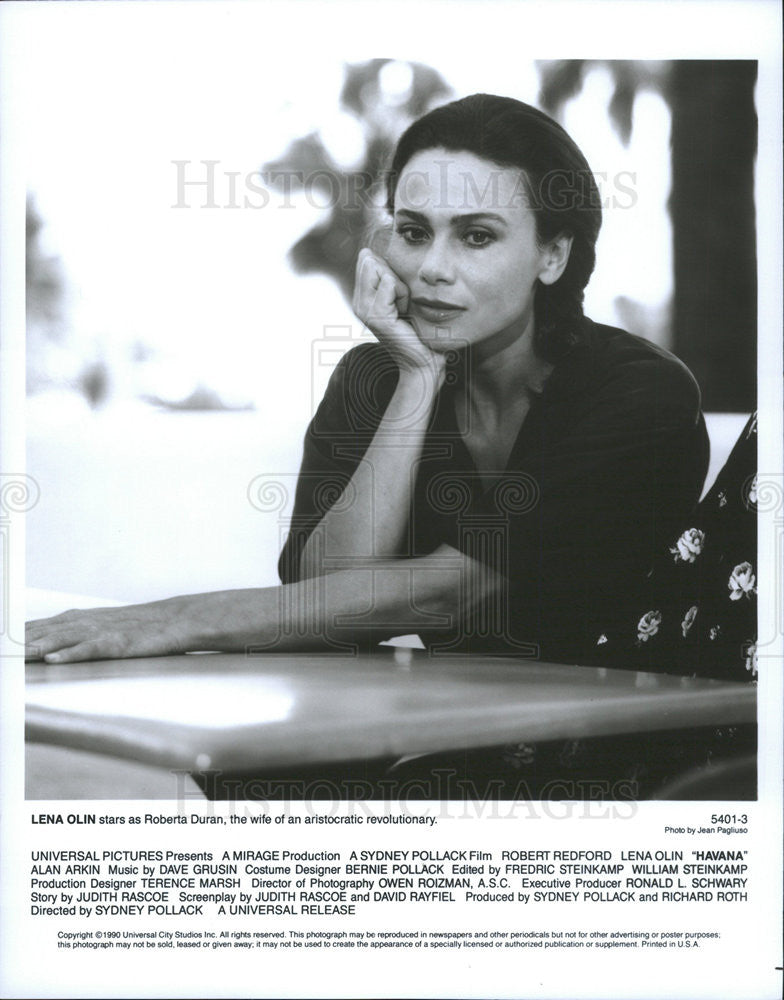 1990 Press Photo Lena Olin Actress Drama Film Movie Havana - Historic Images