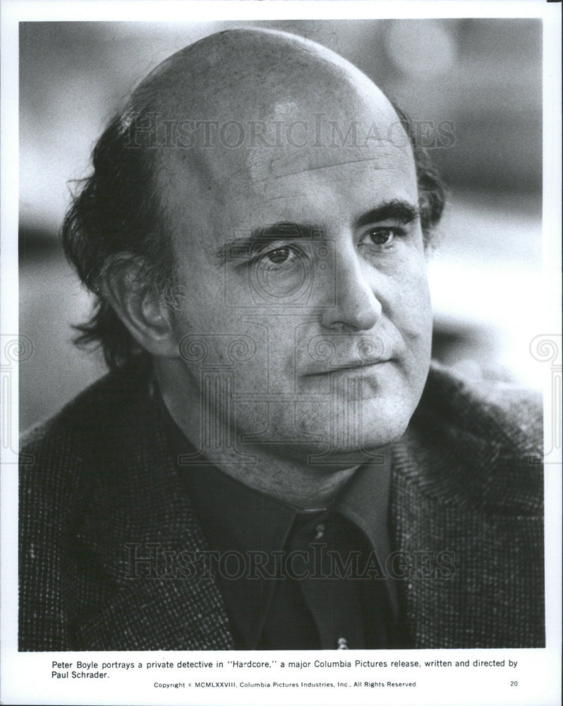 1977 Press Photo Peter Boyle, &quot;Hardcore&quot; - Historic Images