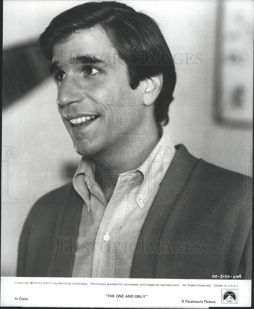 1977 Press Photo Henry Winkler, &quot;The One and Only&quot; - Historic Images