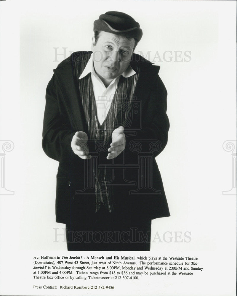 Press Photo Avi Hoffman in Too Jewish - Historic Images