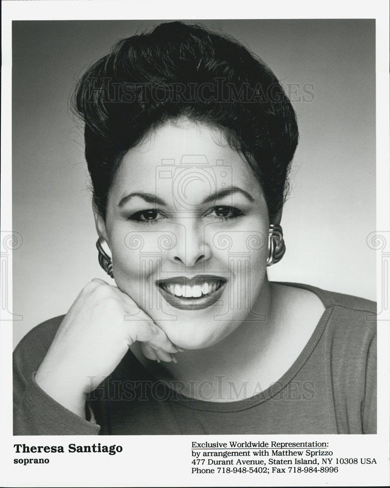 Press Photo Soprano singer Theresa Santiago - Historic Images