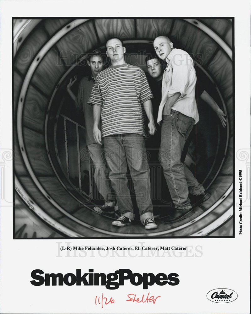 1995 Press Photo American Punk Pop Band Smoking Popes Mike Felumlee Josh Caterer - Historic Images