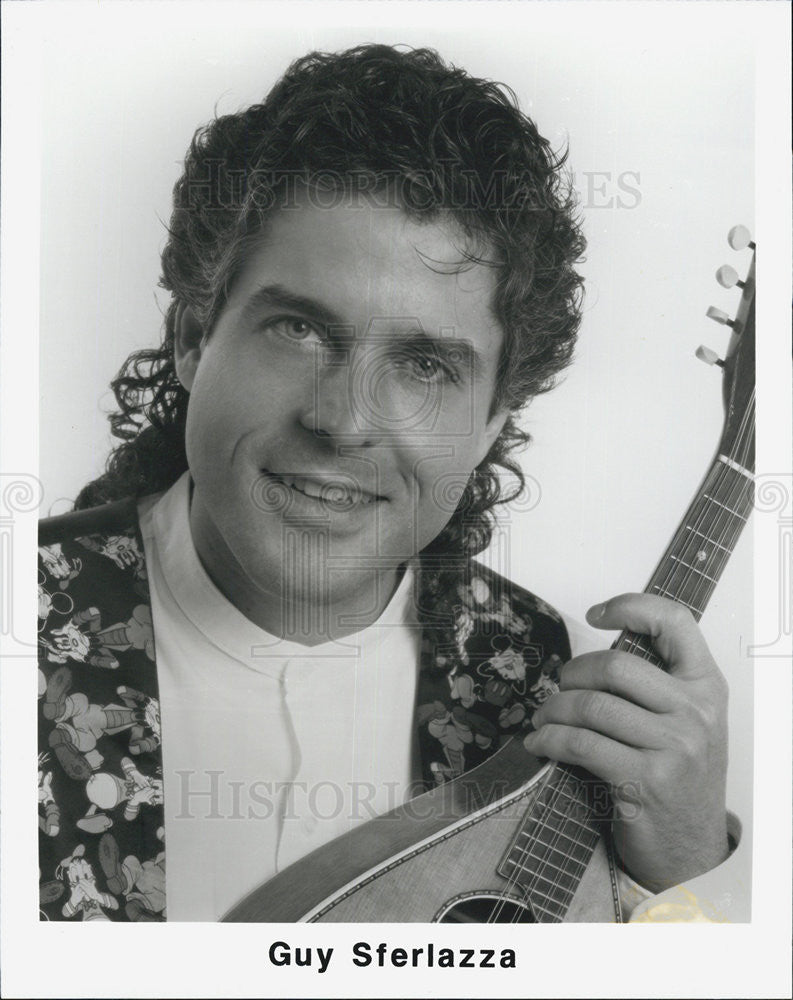 Press Photo Musician Guy Sferlazza Guitar Mandolin - Historic Images