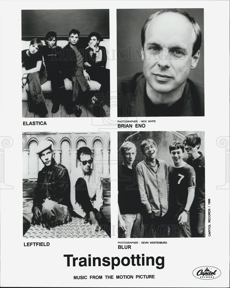 1996 Press Photo Trainspotting Leftfield Blur Brian Eno Elastica - Historic Images