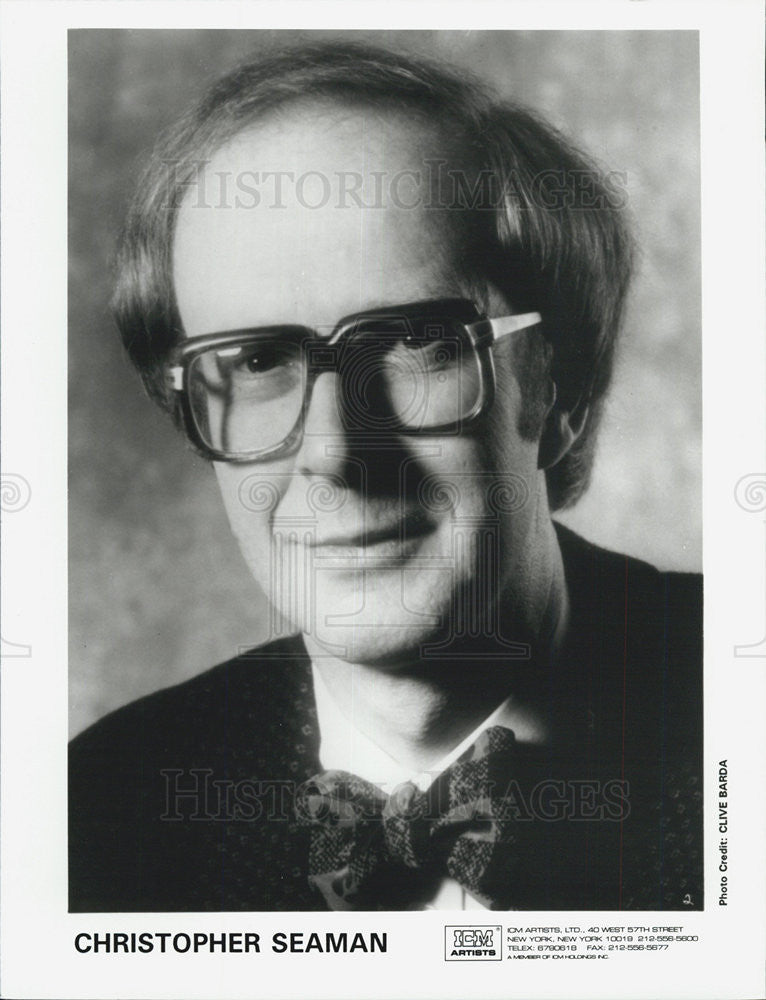 Press Photo Christopher Seaman British Conductor Rochester Philharmonic - Historic Images