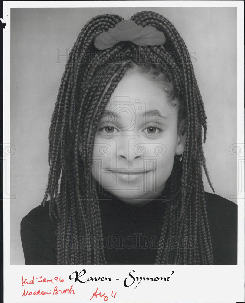 Press Photo Child Actress Raven Symone - Historic Images