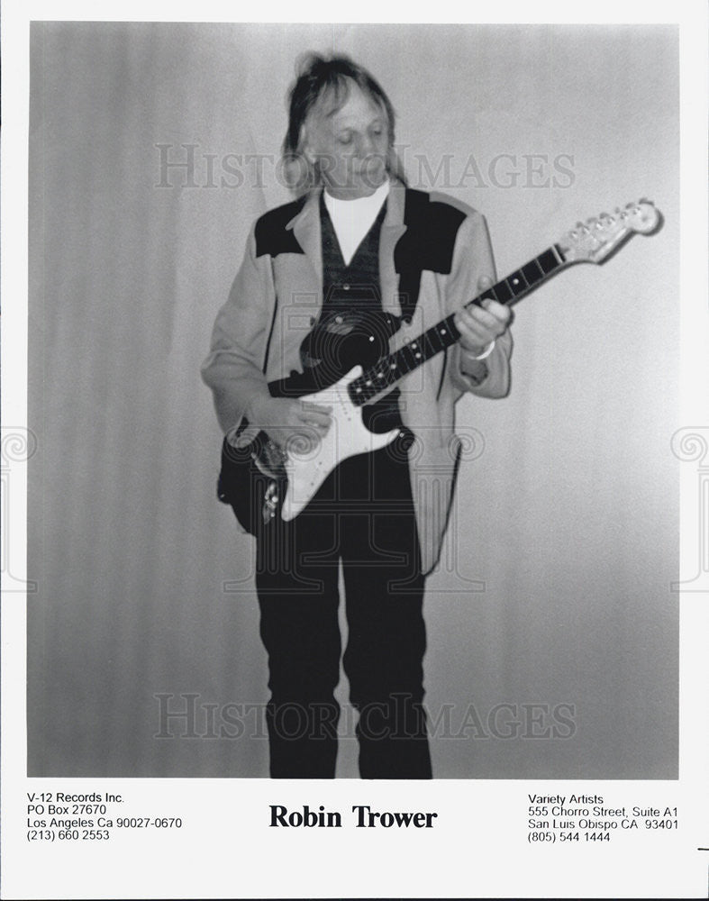 Press Photo Robin Trower English Rock Guitarist Vocalist Singer Musician - Historic Images