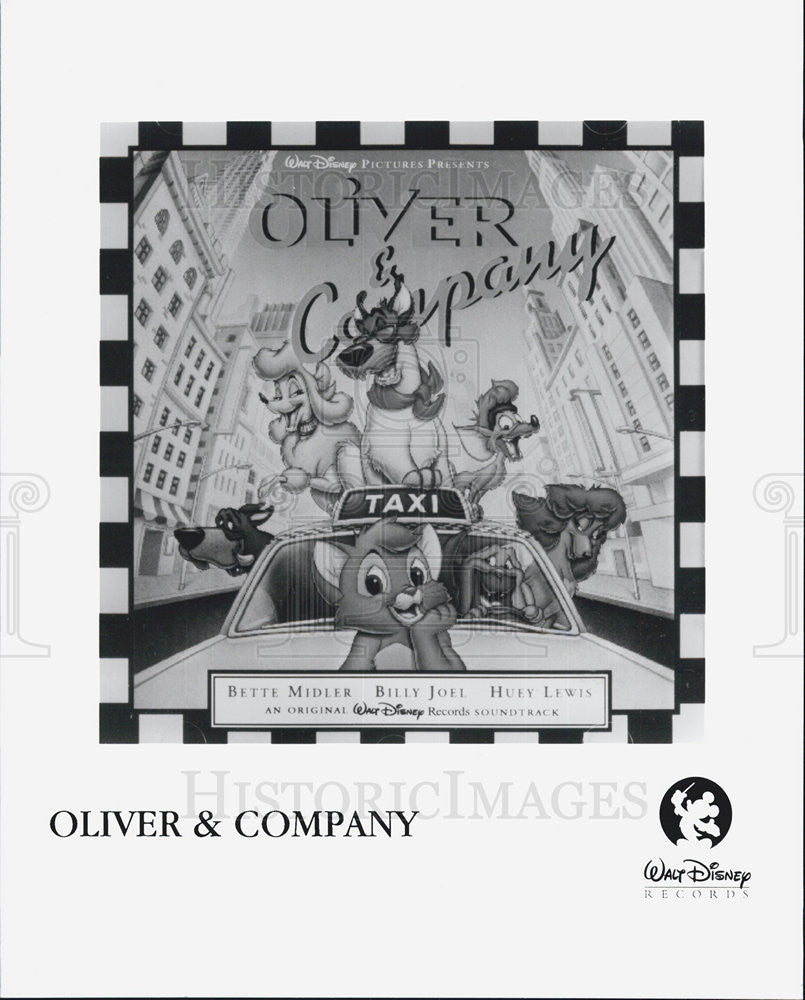 Press Photo COPY Poster For Disney&#39;s Oliver And Company-Bette Midler Billy Joel - Historic Images