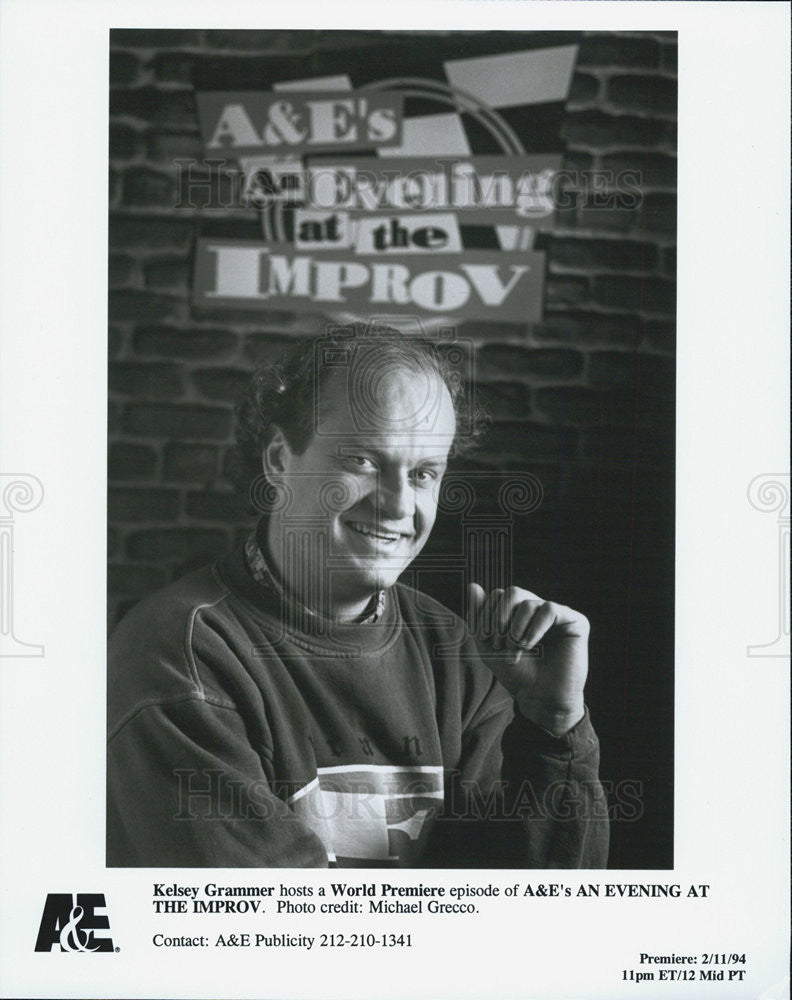 1994 Press Photo Kelsey Grammer Actor Host A&amp;E&#39;s An Evening At Improv - Historic Images