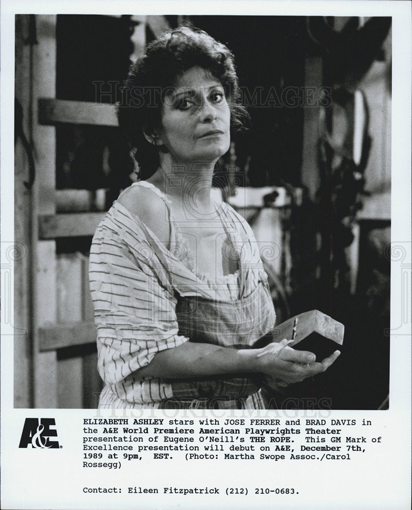 1989 Press Photo Elizabeth Ashley Actress Rope Film Movie - Historic Images