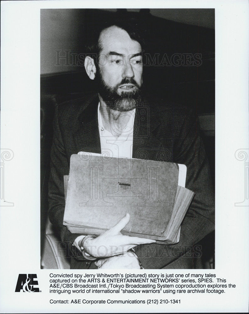 Press Photo &quot;Spies&quot; Convicted Spy Jerry Whitworth&#39;s Story - Historic Images