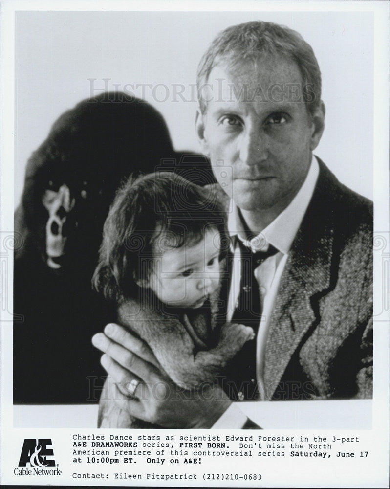 Press Photo Charles Dance Actor A&amp;E dreamworks Series First Born - Historic Images