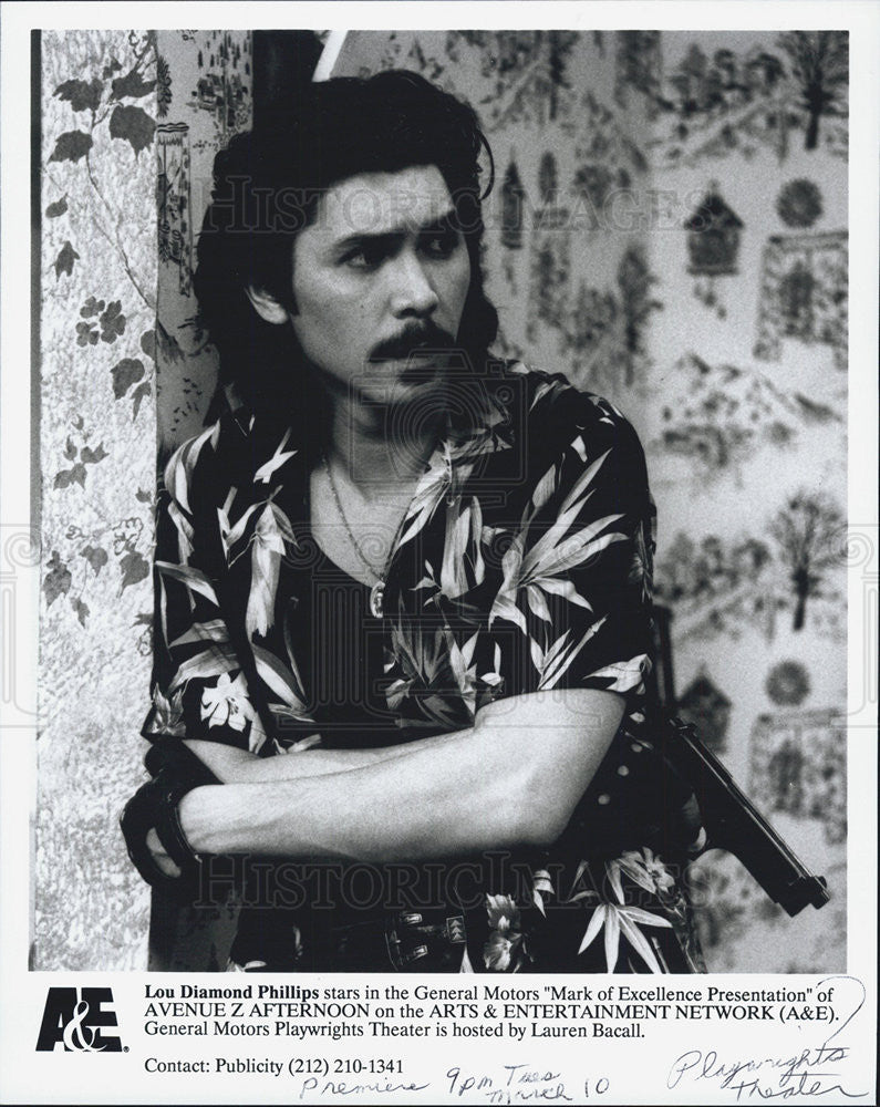 Press Photo Lou Diamond Phillips stars in &quot;Avenue Z Afternoon&quot; on A&amp;E - Historic Images