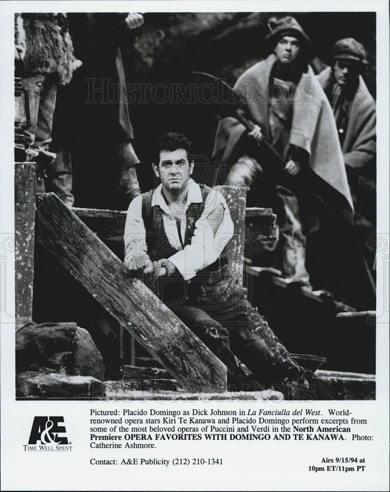 1994 Press Photo Placido Domingo Opera Singer La Fanciulla Del West - Historic Images