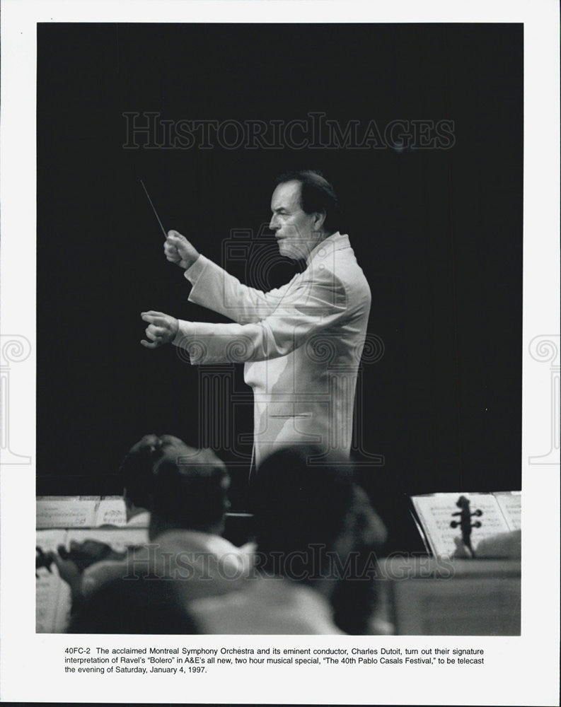 1997 Press Photo Montreal Symphony Orchestra Charles duitoit conductor The 40th - Historic Images