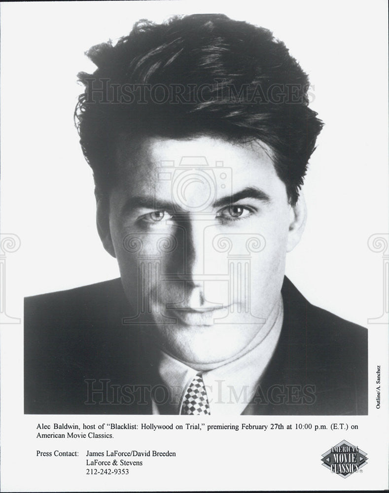 Press Photo Alec Baldwin hosts Blacklist: Hollywood on Trial - Historic Images