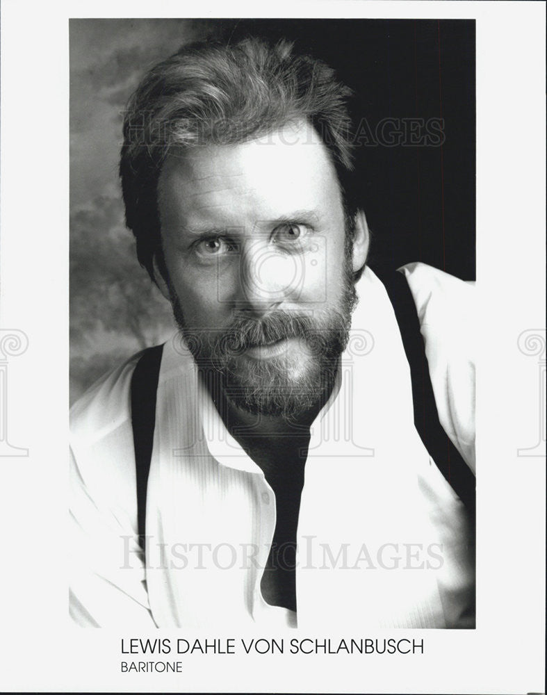 Press Photo Lewis Dahle Von Schlanbusch Baritone Singer - Historic Images