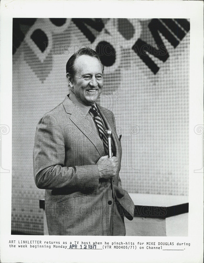 1971 Press Photo Art Linkletter TV Host - Historic Images