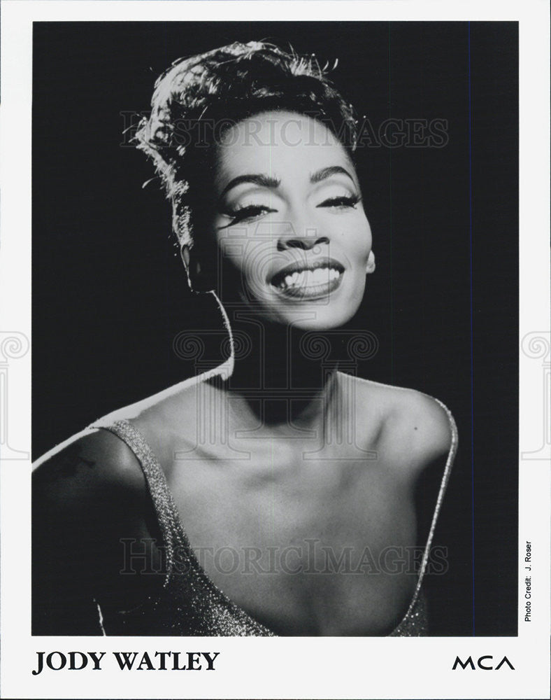 Press Photo Singer Jody Watey - Historic Images