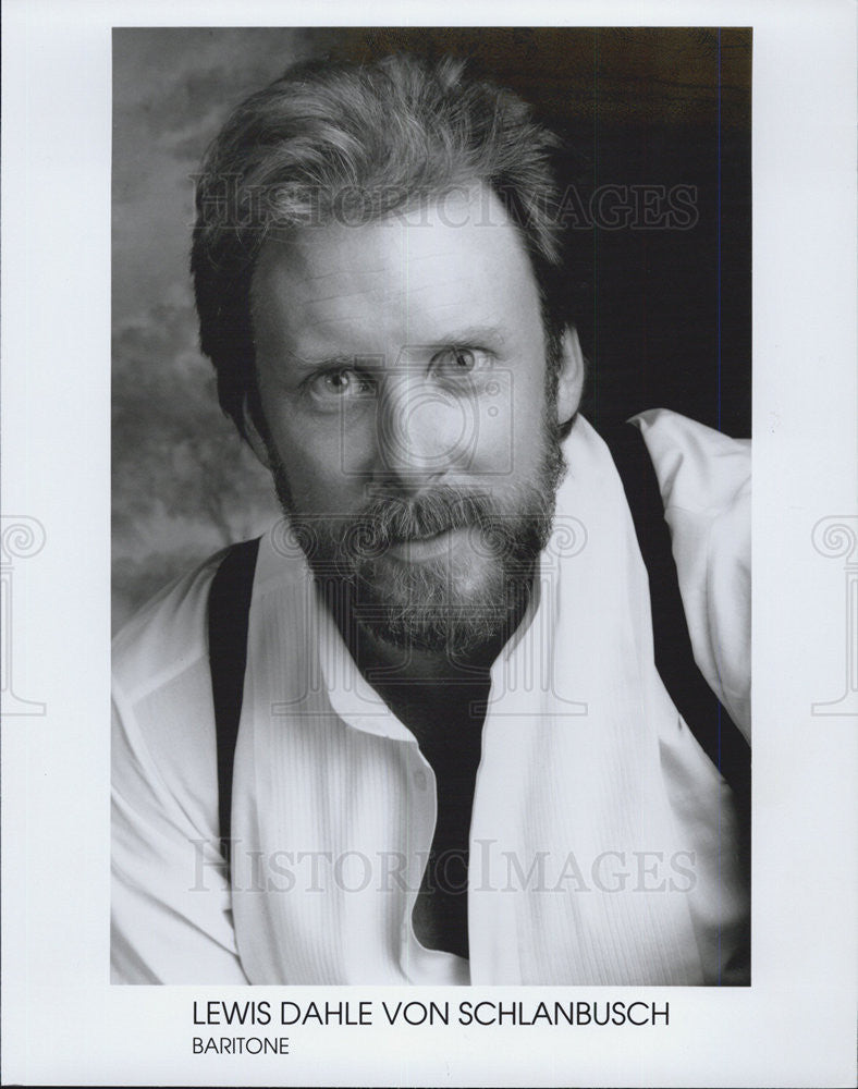 Press Photo Lewis Dahle VOn Schlanbusch Baritone Singer - Historic Images