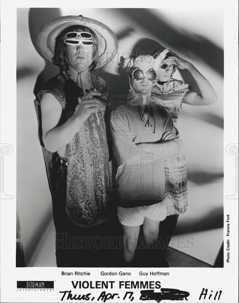 Press Photo Brian Ritchie Gordon Gano Guy Hoffman Musicians Violent Femmes - Historic Images