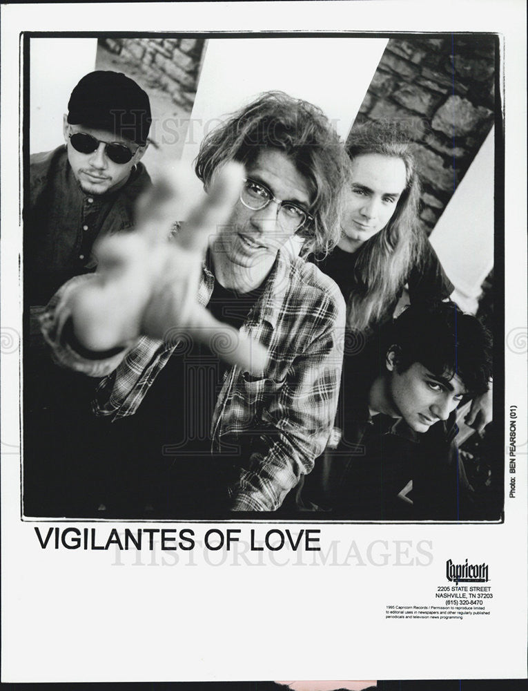 1995 Press Photo Vigilantes Of Love Musical Group - Historic Images