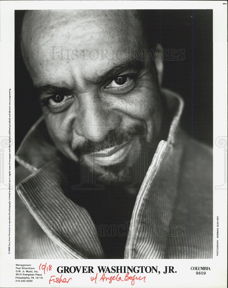 1996 Press Photo Grover Washington Jr. Singer - Historic Images