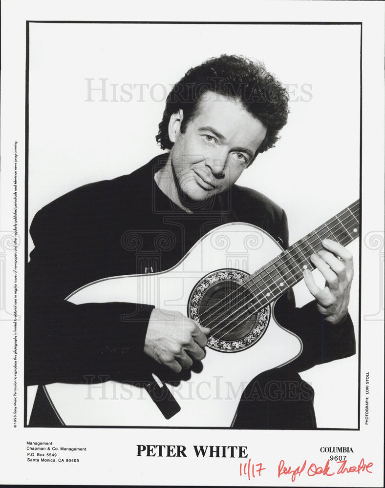 1996 Press Photo Peter White Songwriter - Historic Images