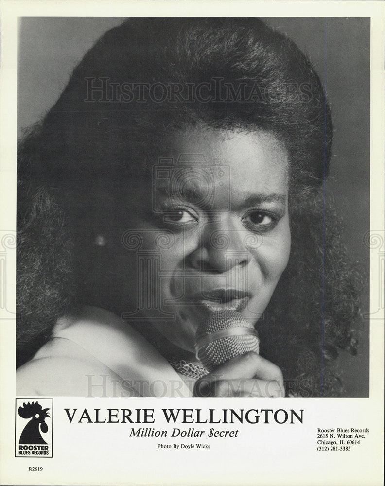 Press Photo Valerie Wellington Musician Million Dollar Secret - Historic Images