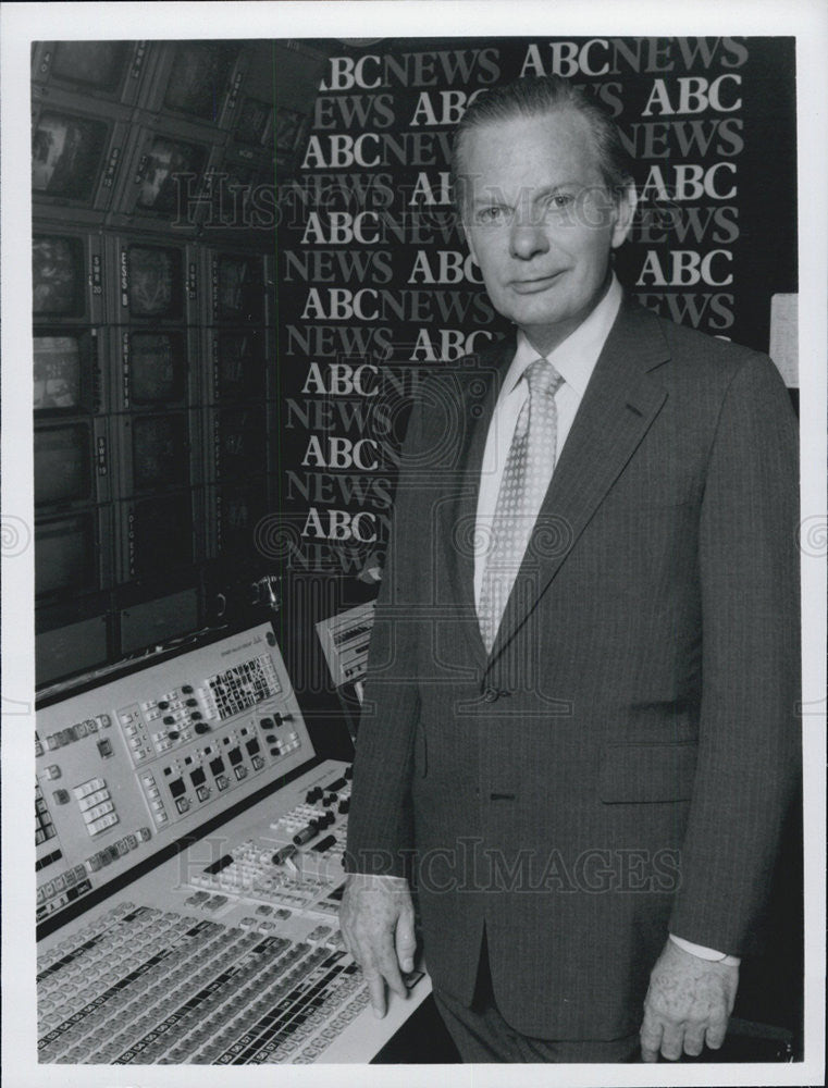 Press Photo American newscaster for Abc David Brinkley - Historic Images