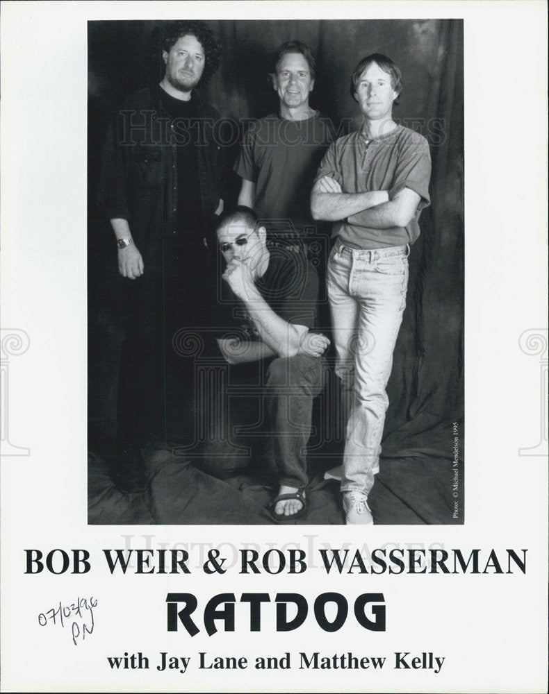 Press Photo Bob Weir and Rob Wasserman with Jay Lane and Matthew Kelly as Ratdog - Historic Images