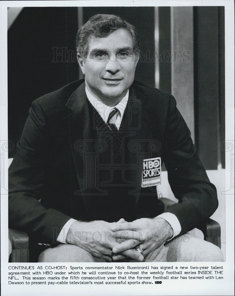 Press Photo NIck Buoniconti Sports Commentator - Historic Images