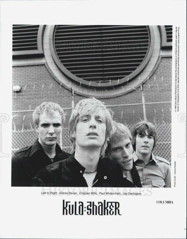 1996 Press Photo Band Kula Shaker Alonza Bevan Crispian Mills Paul Winter-Hart - Historic Images