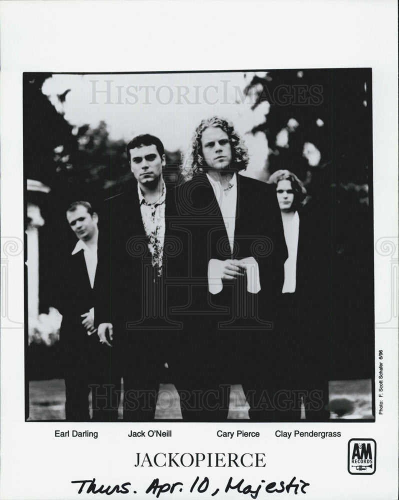 1996 Press Photo Jackopierce Members Earl Darling, Jack O&#39;Neill, Cary Pierce - Historic Images