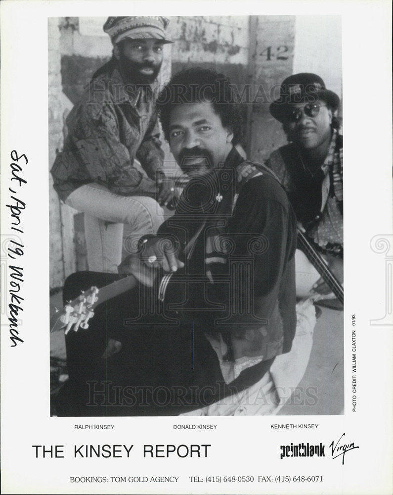 1993 Press Photo Virgin Recording Artist The Kinsey Report Ralph Donald Kenneth - Historic Images