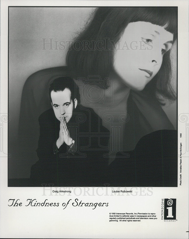 1993 Press Photo Duo The Kindness Of Strangers Craig Armstrong Louise Rutkowski - Historic Images