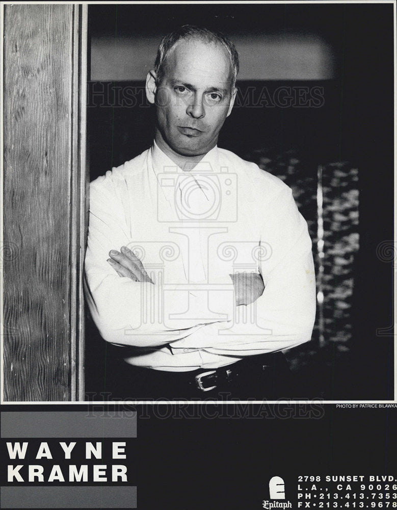 Press Photo Epitaph Recording Artist Wayne Kramer - Historic Images