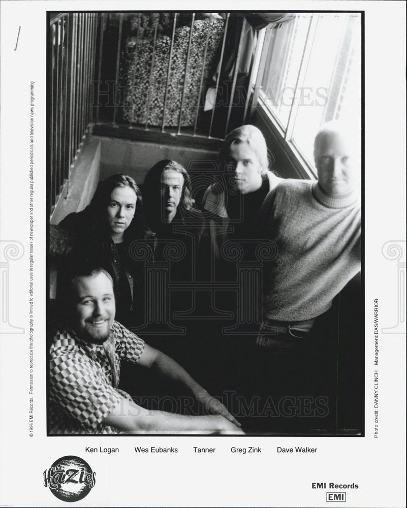 1996 Press Photo Ken Logan Wes Eubank, Tanner, Greg Zink Dave Walker The Hazies - Historic Images