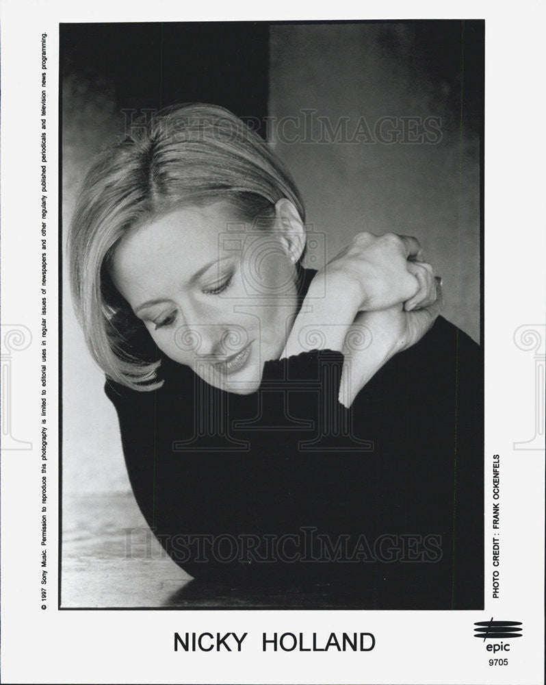1997 Press Photo Epic Records Recording Artist Nicky Holland - Historic Images