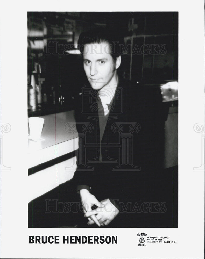 Press Photo Paradigm Records Recording Artist Bruce Henderson Promotion - Historic Images