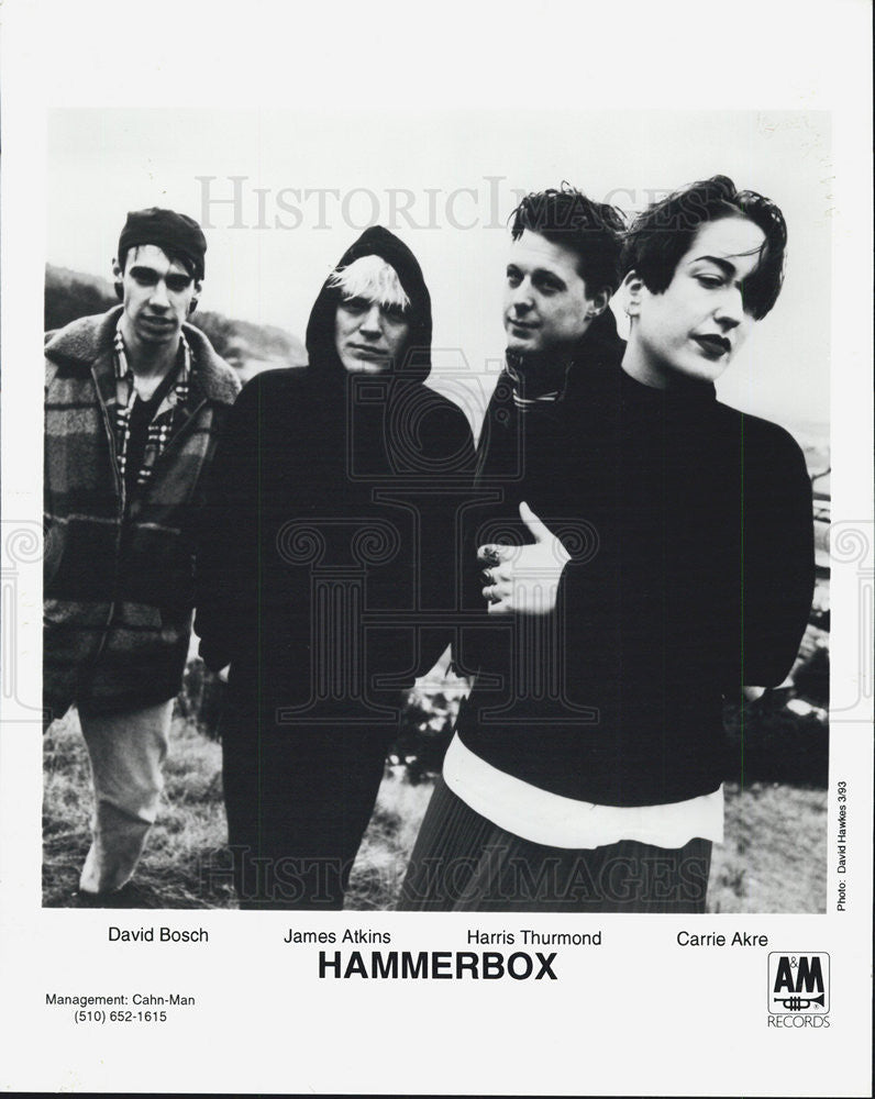 1993 Press Photo Hammerbox Band David Bosch James Atkins Harris Thurmond - Historic Images