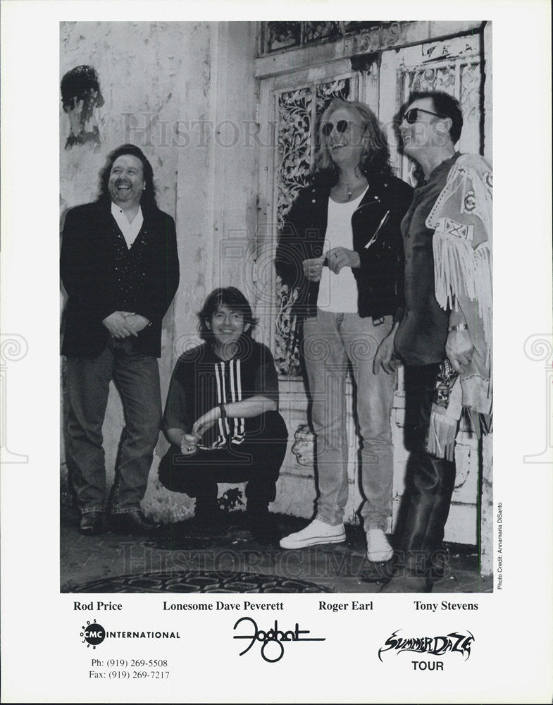 Press Photo Foghat : Rod Price, Lonesome Dave Peverett, Roger Earl, Tony Stevens - Historic Images