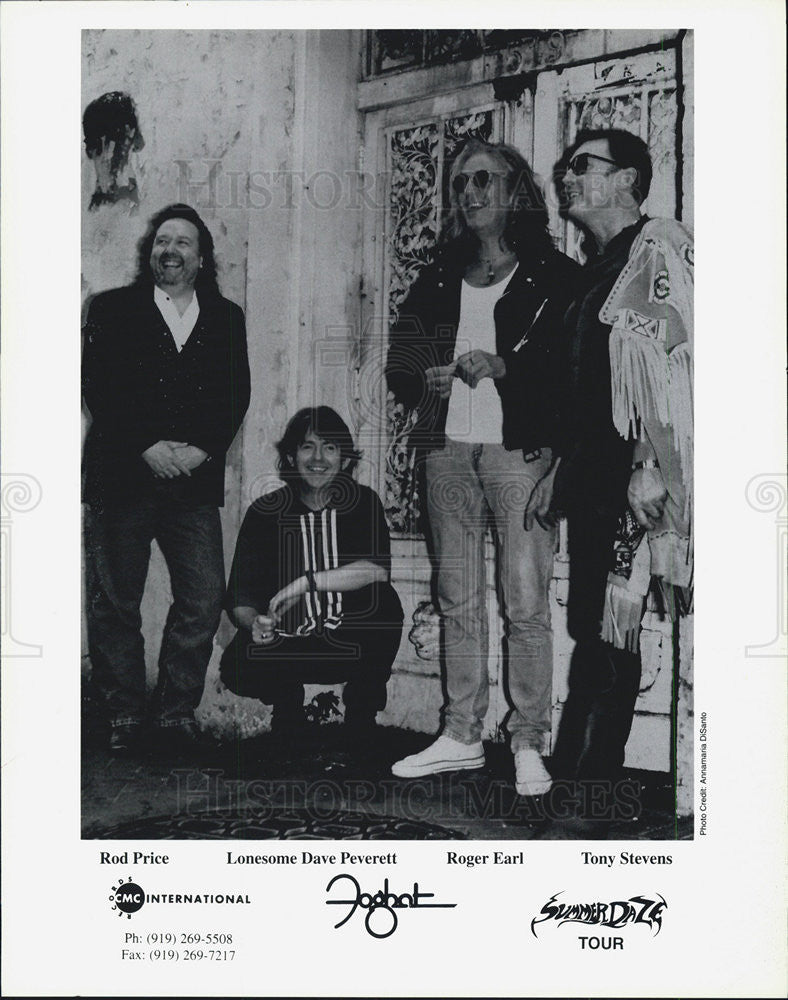 Press Photo Foghat Rod Price Lonesome Dave Peverett Roger Earl Tony Stevens - Historic Images