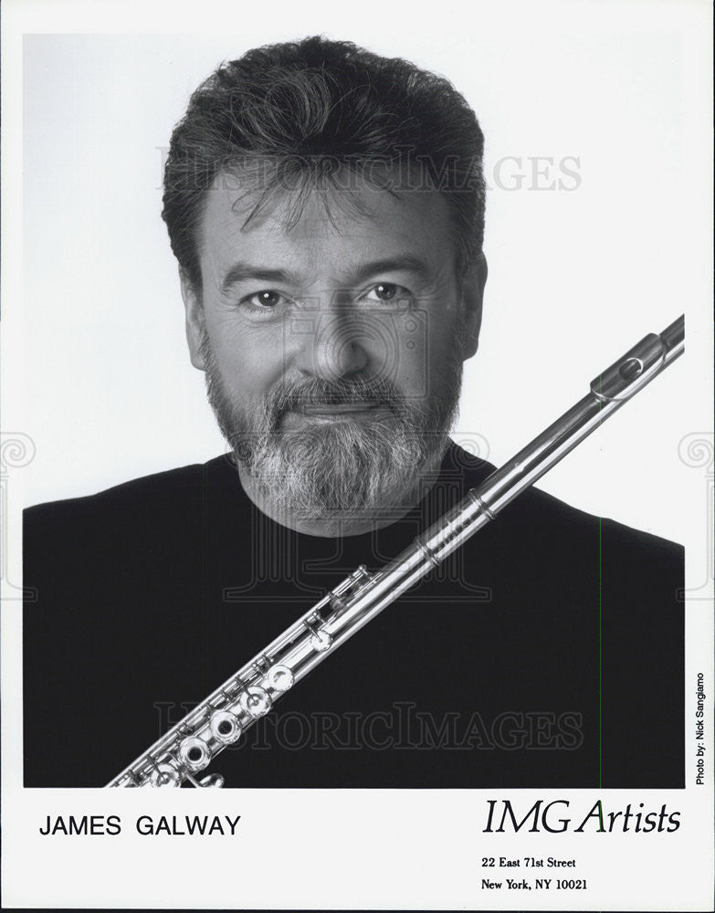 Press Photo James Galway, musician. - Historic Images