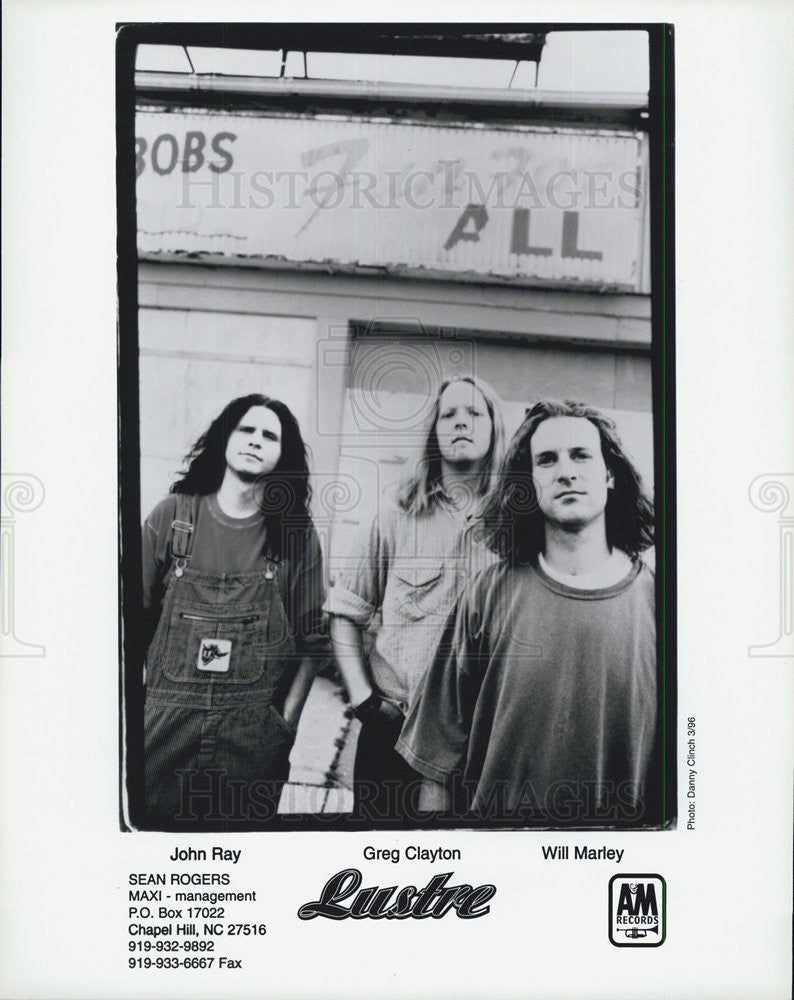 1996 Press Photo A&amp;M Recording Artist Lustre John Ray Greg Clayton Will Marley - Historic Images