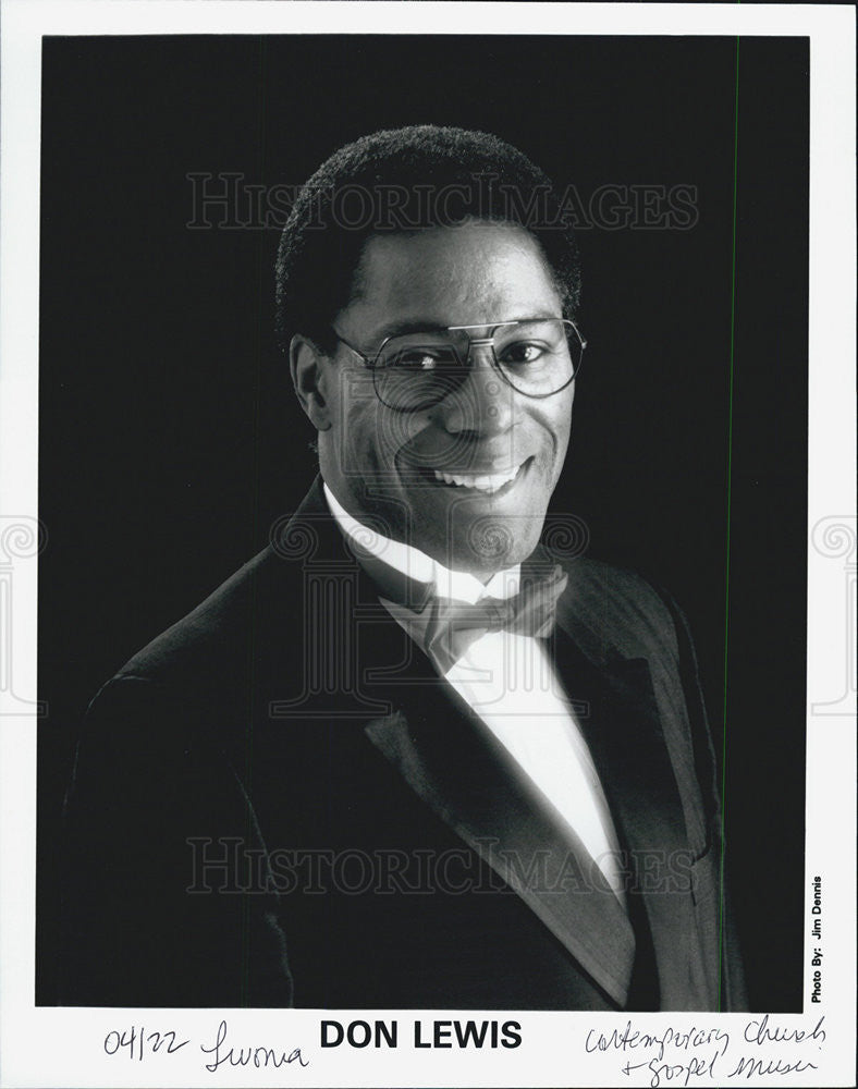 Press Photo Gospel Music Singer Don Lewis - Historic Images