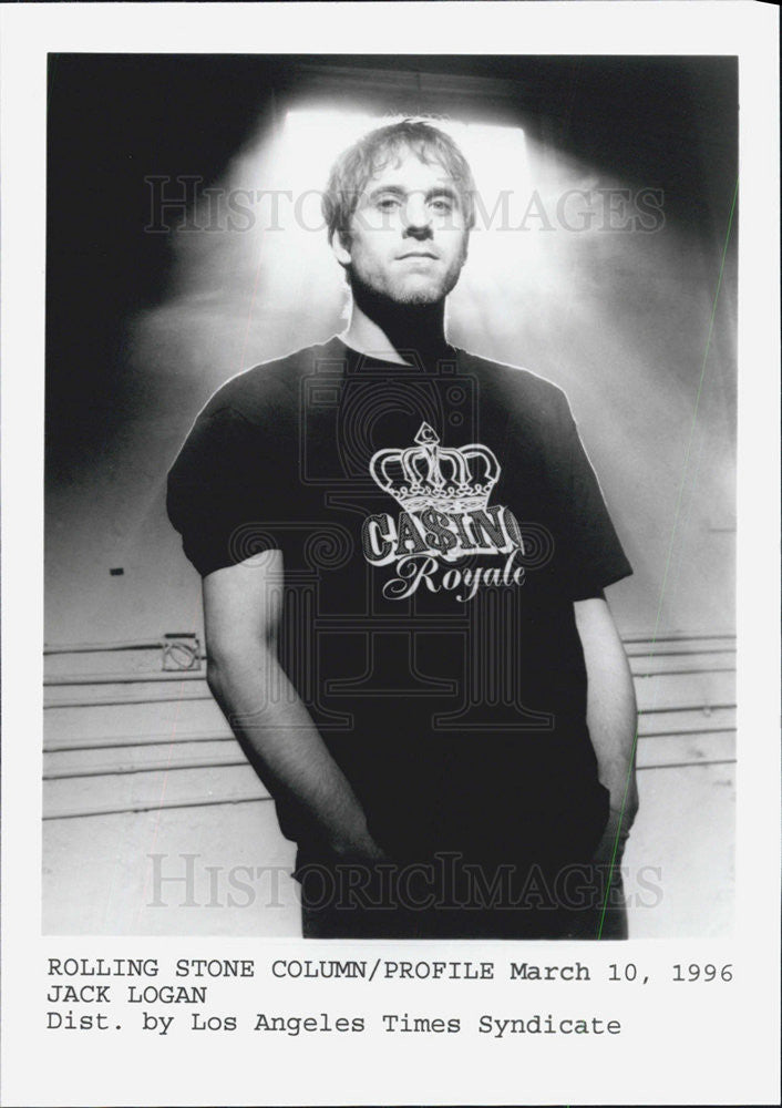 1996 Press Photo Jack Logan Casino Royale Rolling Stone Column Profile - Historic Images