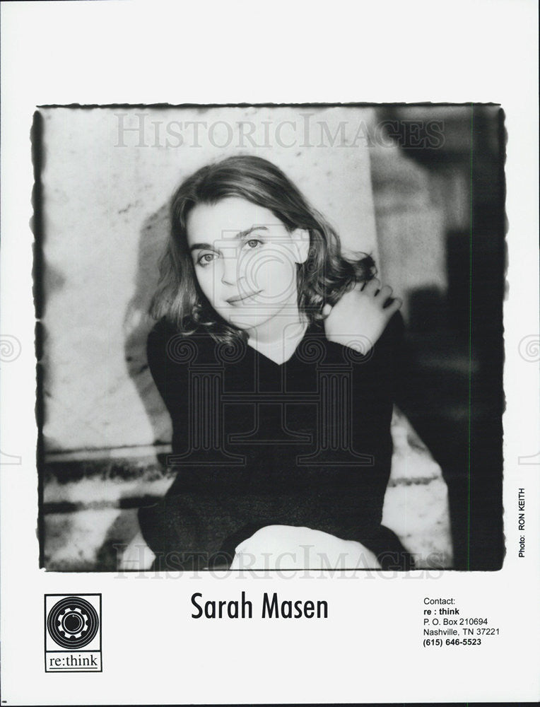 Press Photo Sarah Masen American Singer - Historic Images